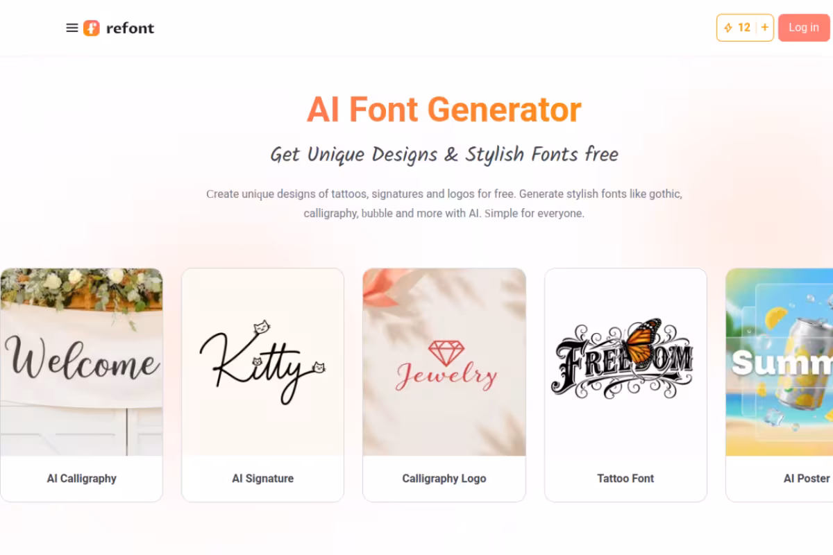 Refont homepage screenshot