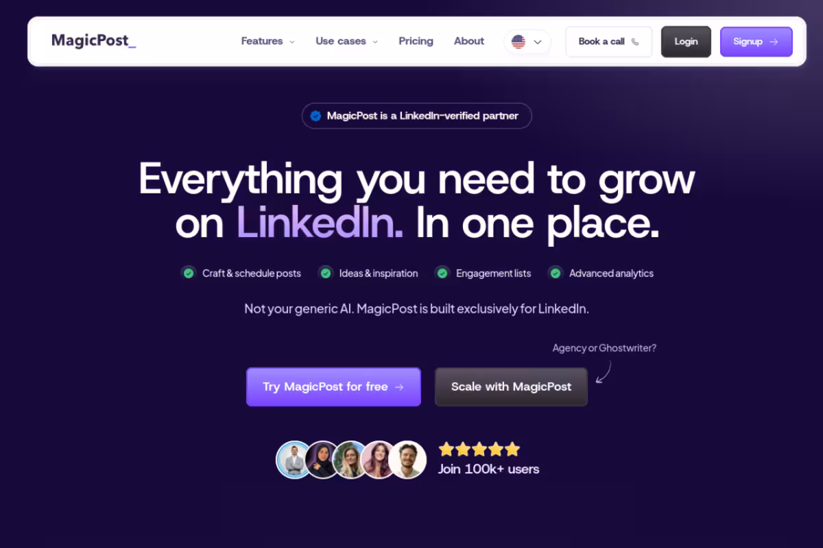 MagicPost homepage screenshot