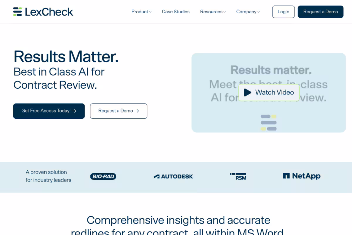 LexCheck homepage screenshot
