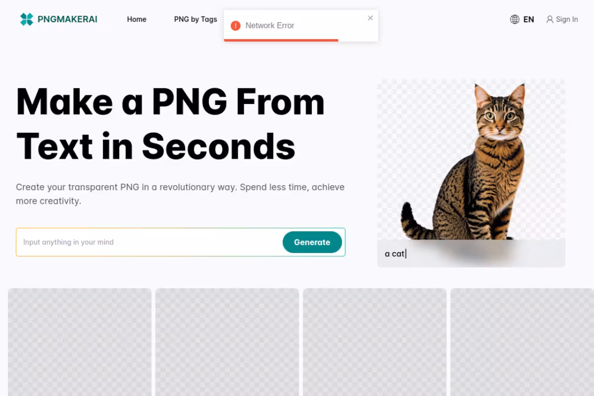 PNGMaker homepage screenshot