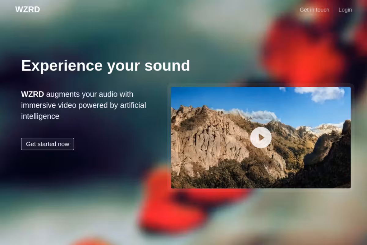 Wzrd.ai homepage screenshot