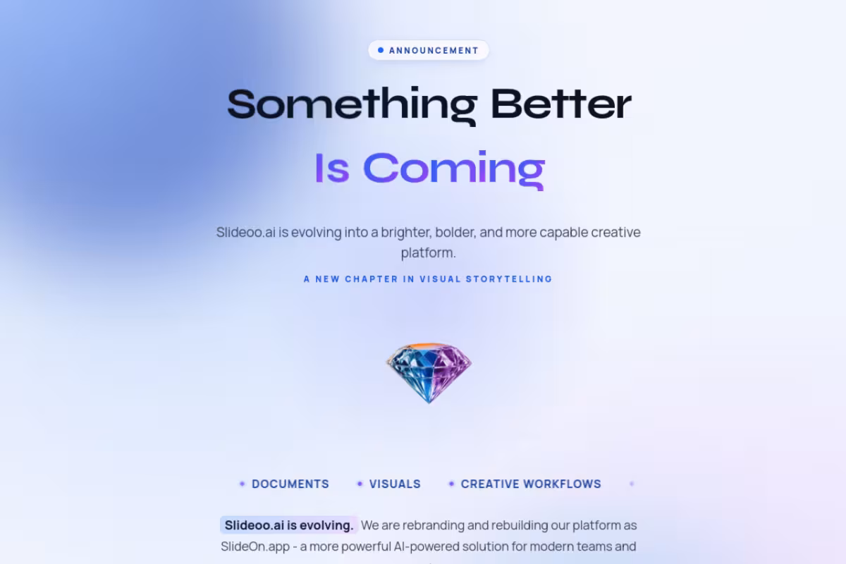Slideoo homepage screenshot