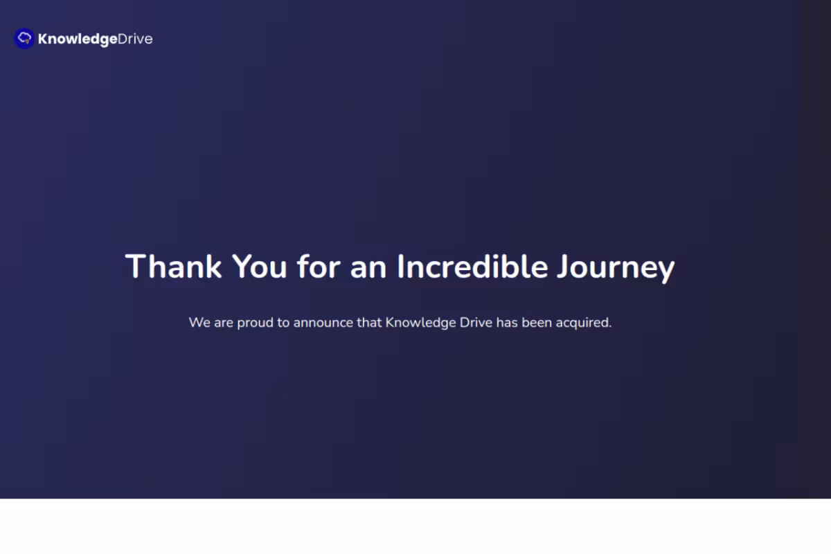 Knowledge Drive homepage screenshot