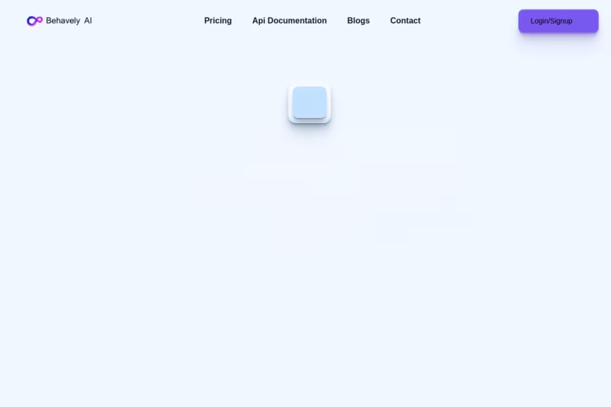 Behavely AI homepage screenshot