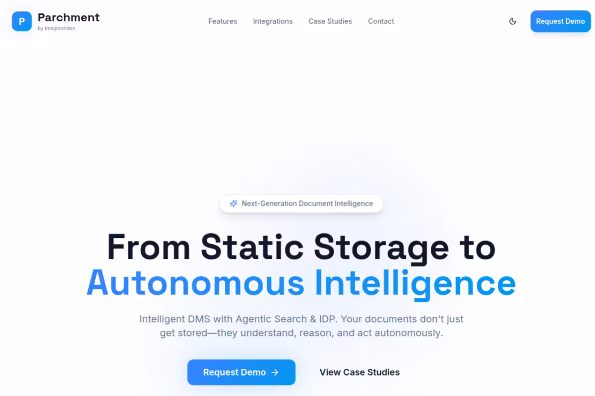 DocExtractor homepage screenshot