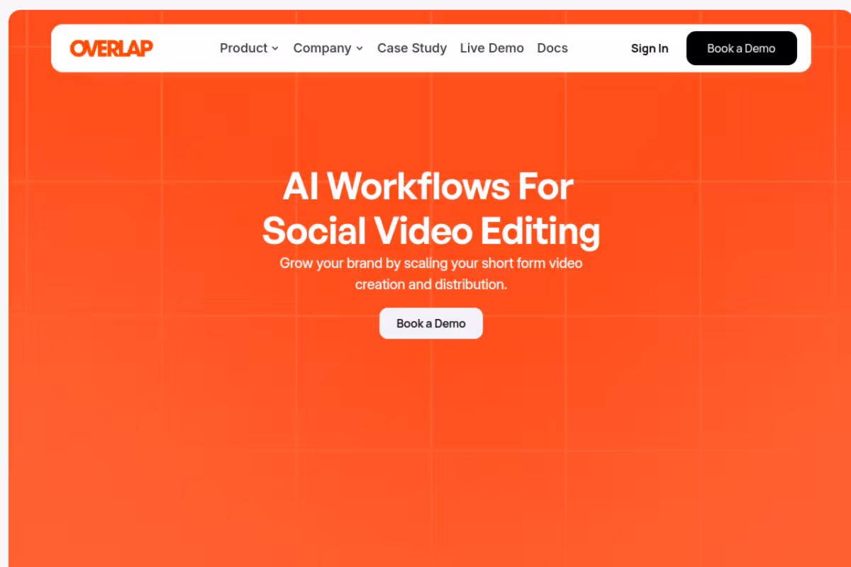 Overlap homepage screenshot