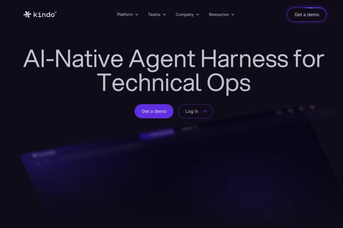 Kindo AI homepage screenshot