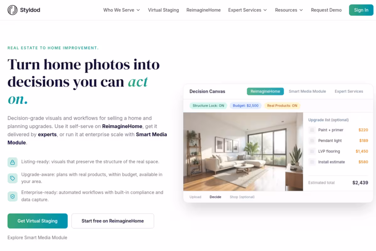 Styldod homepage screenshot
