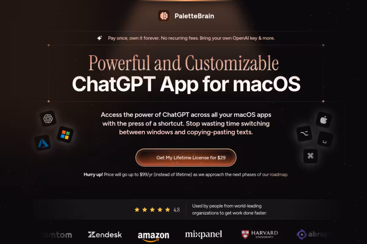 PaletteBrain homepage screenshot