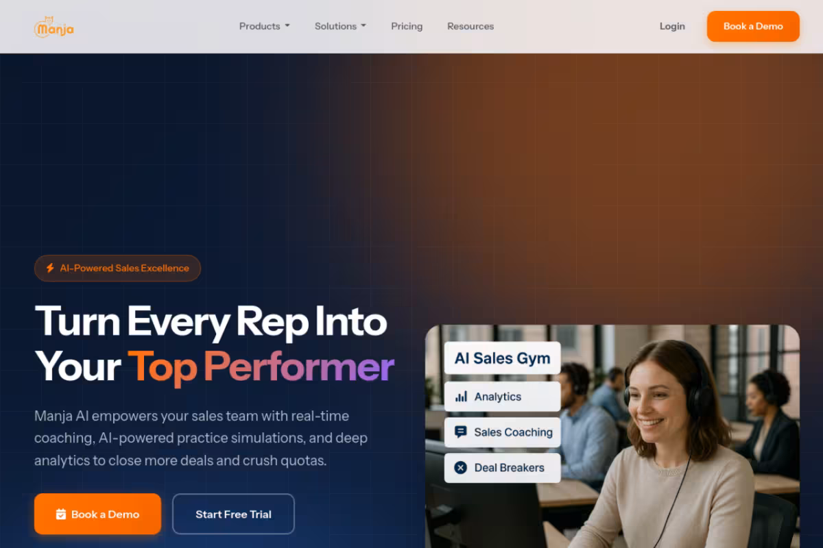 Manja homepage screenshot