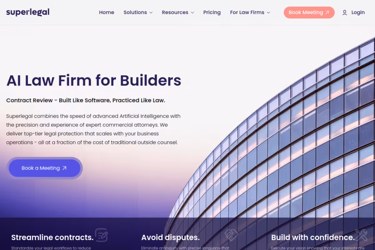 Superlegal homepage screenshot