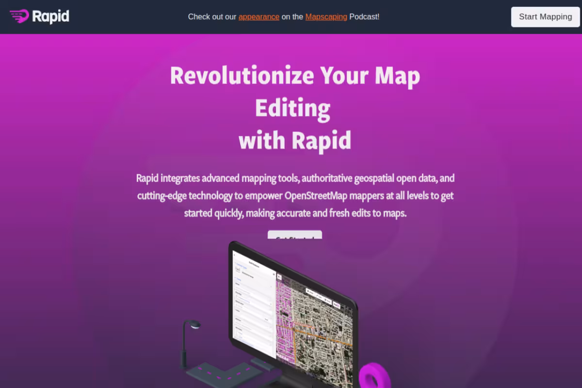 RapidEditor homepage screenshot