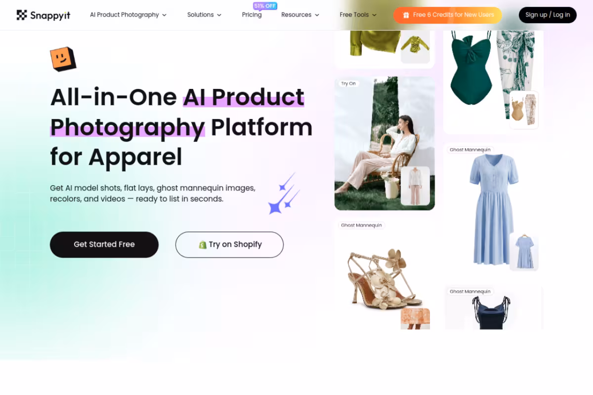 Snappyit homepage screenshot