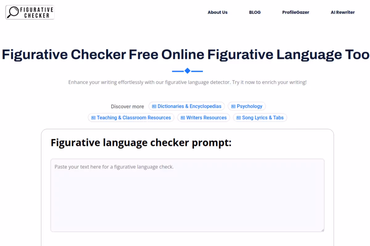 Figurative Checker homepage screenshot