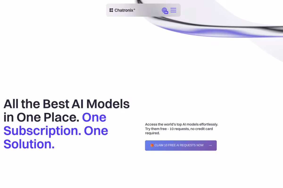 Chatronix AI homepage screenshot