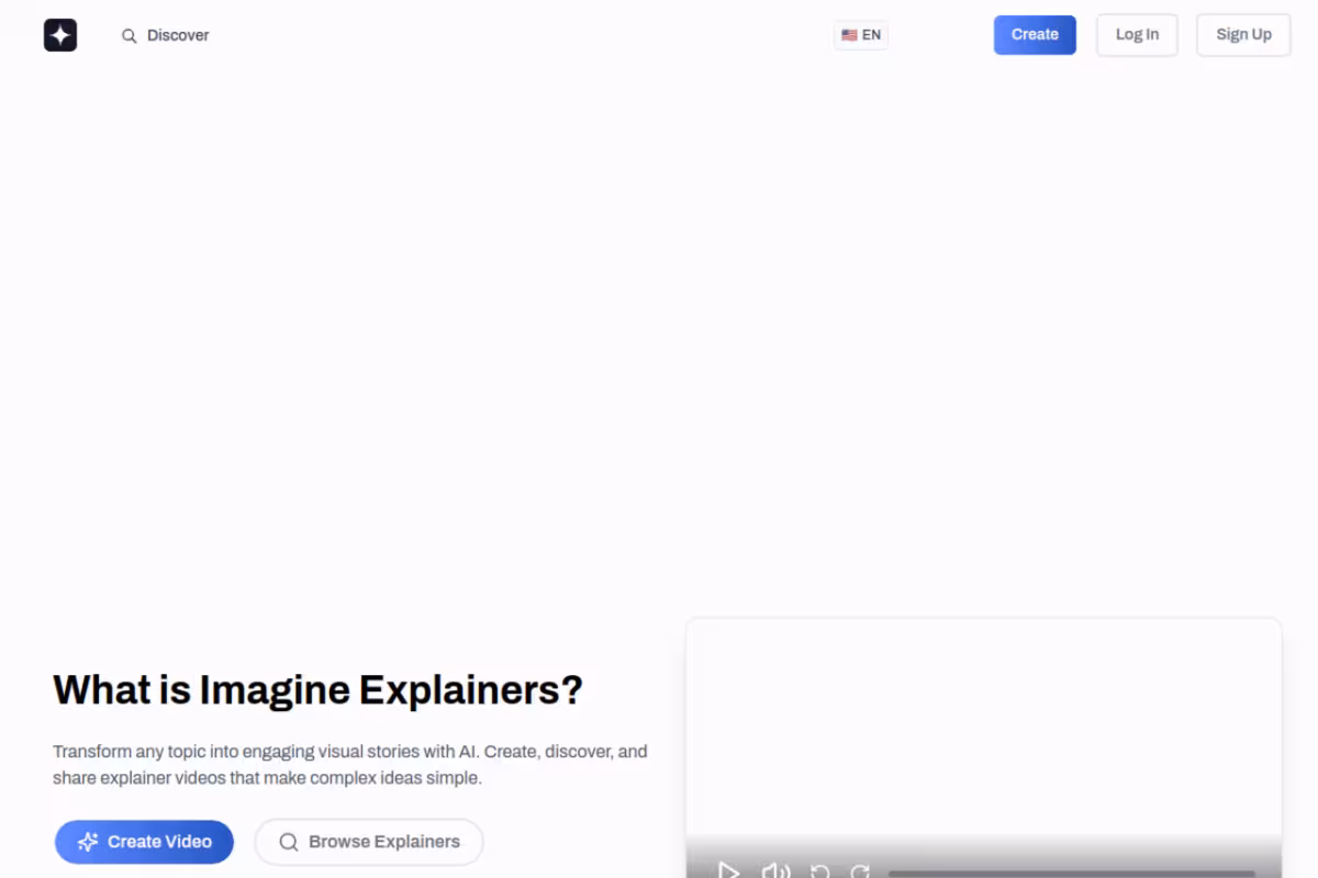 Imagine Explainers homepage screenshot