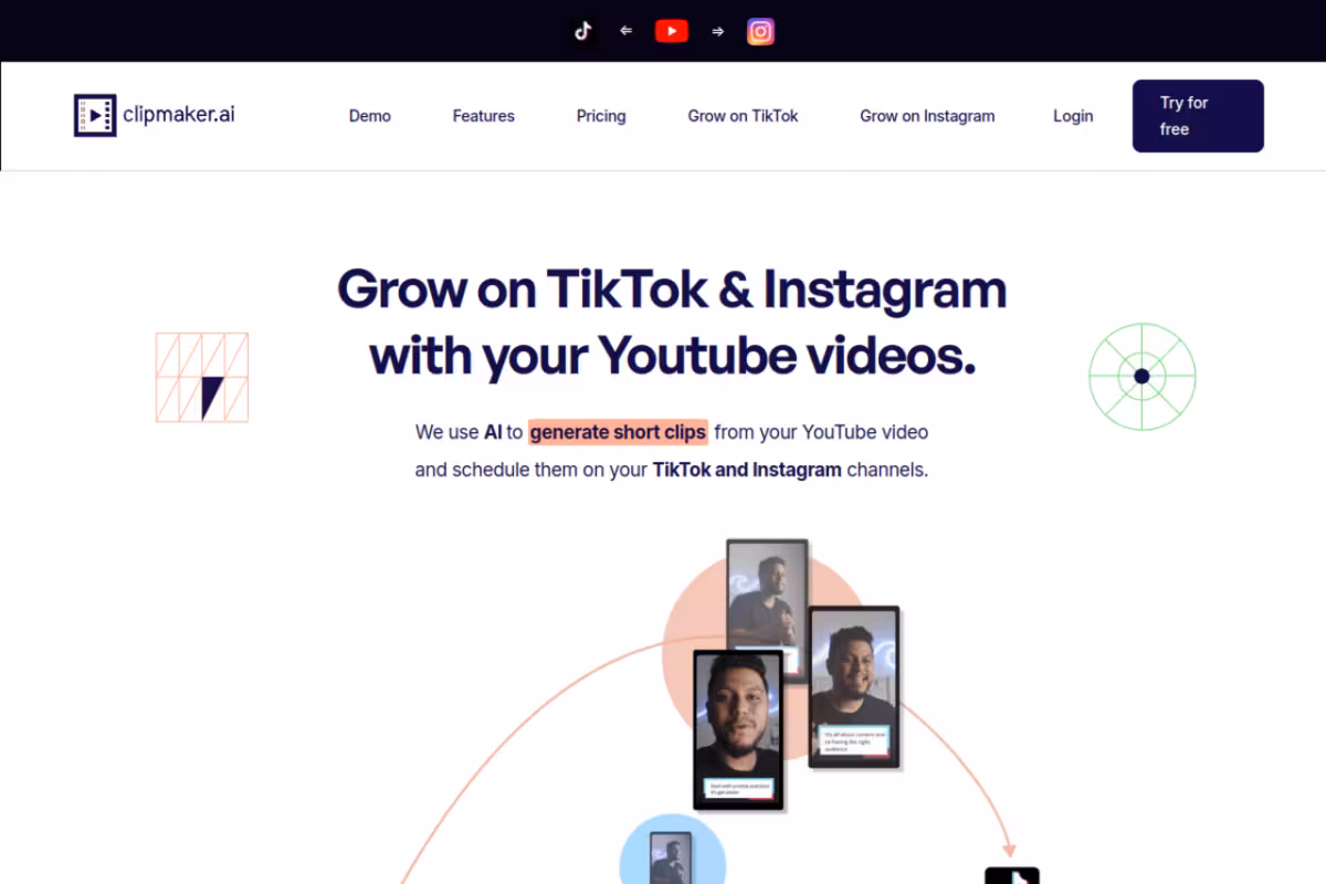 ClipMaker homepage screenshot