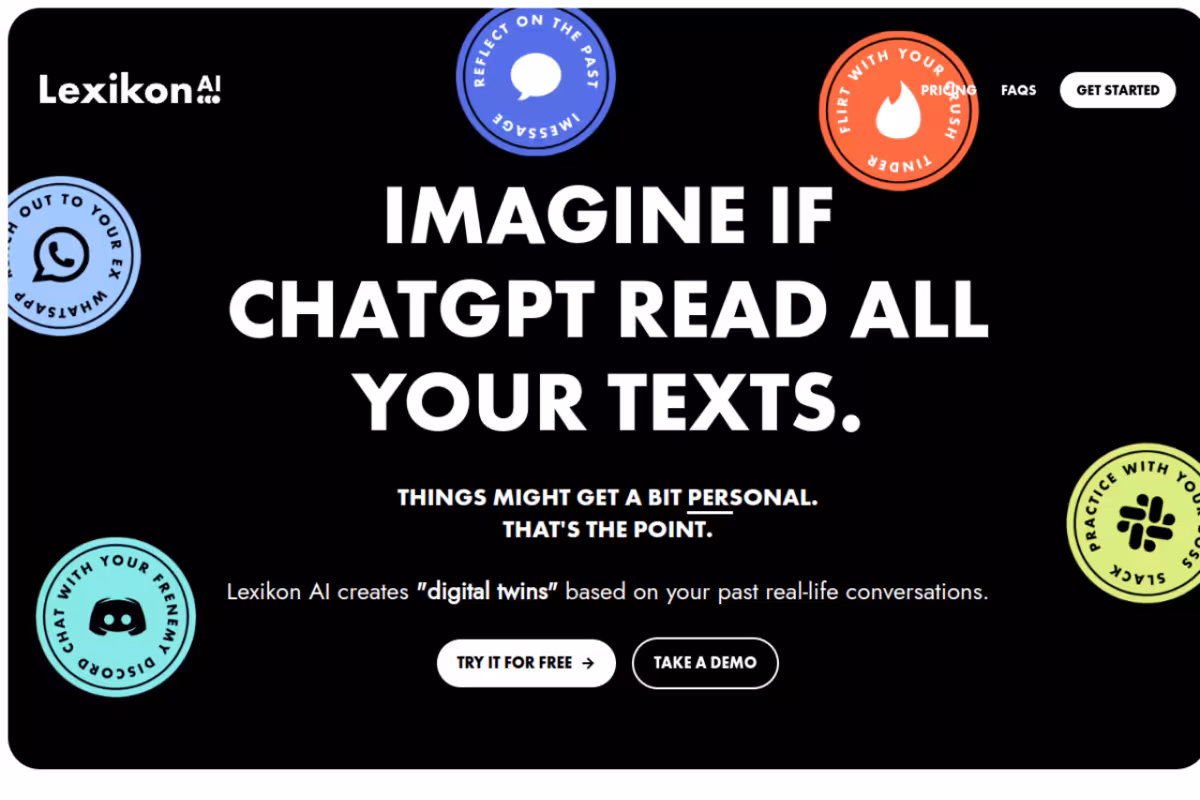 Lexikon AI homepage screenshot