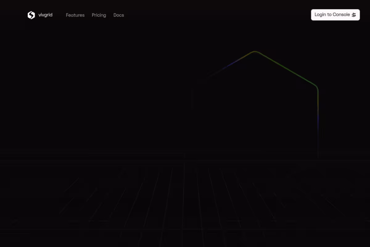 Vivgrid homepage screenshot