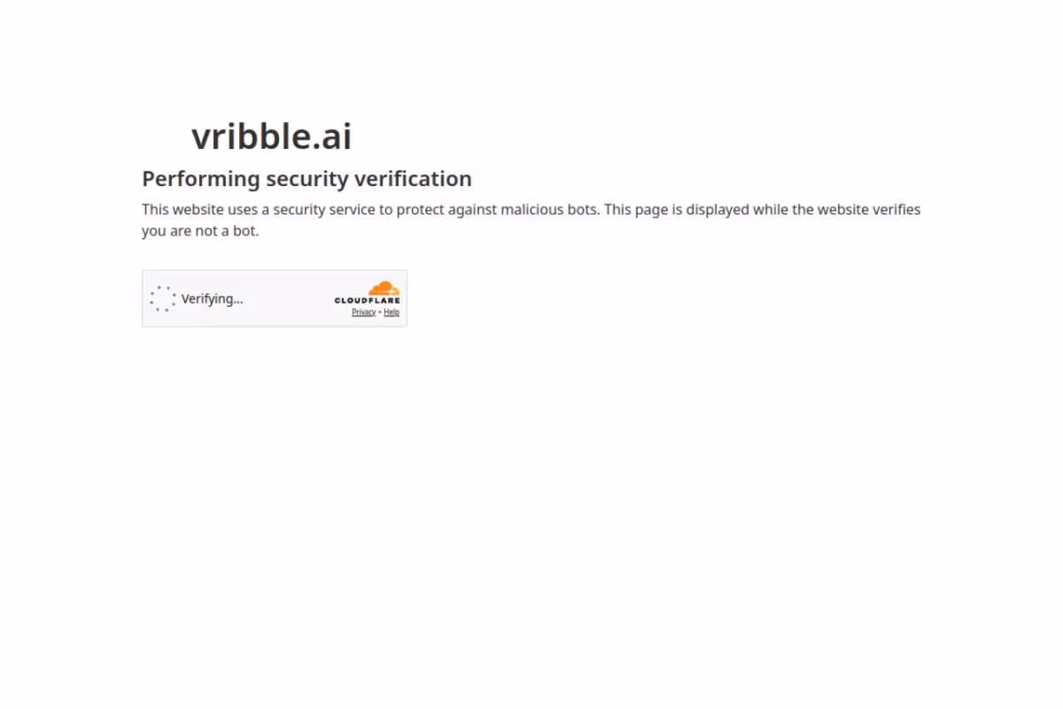 Vribble homepage screenshot