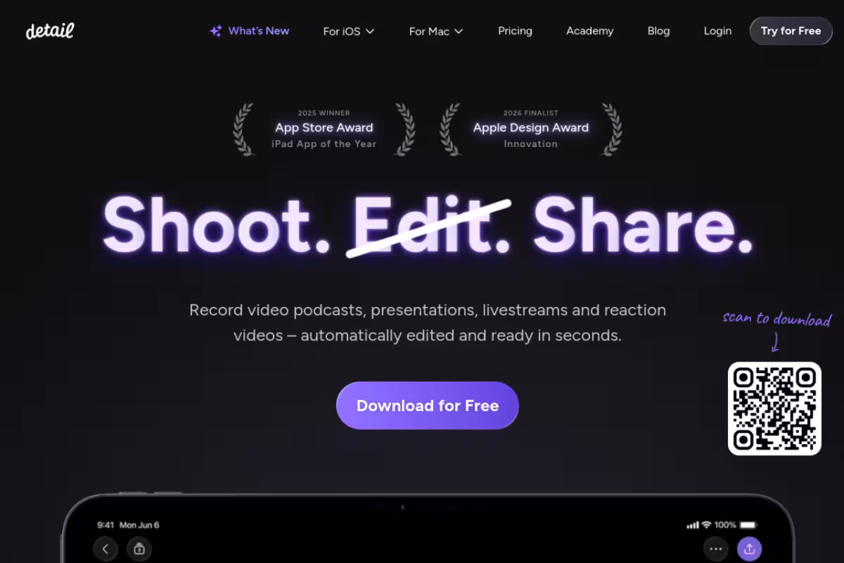 Detail.co homepage screenshot