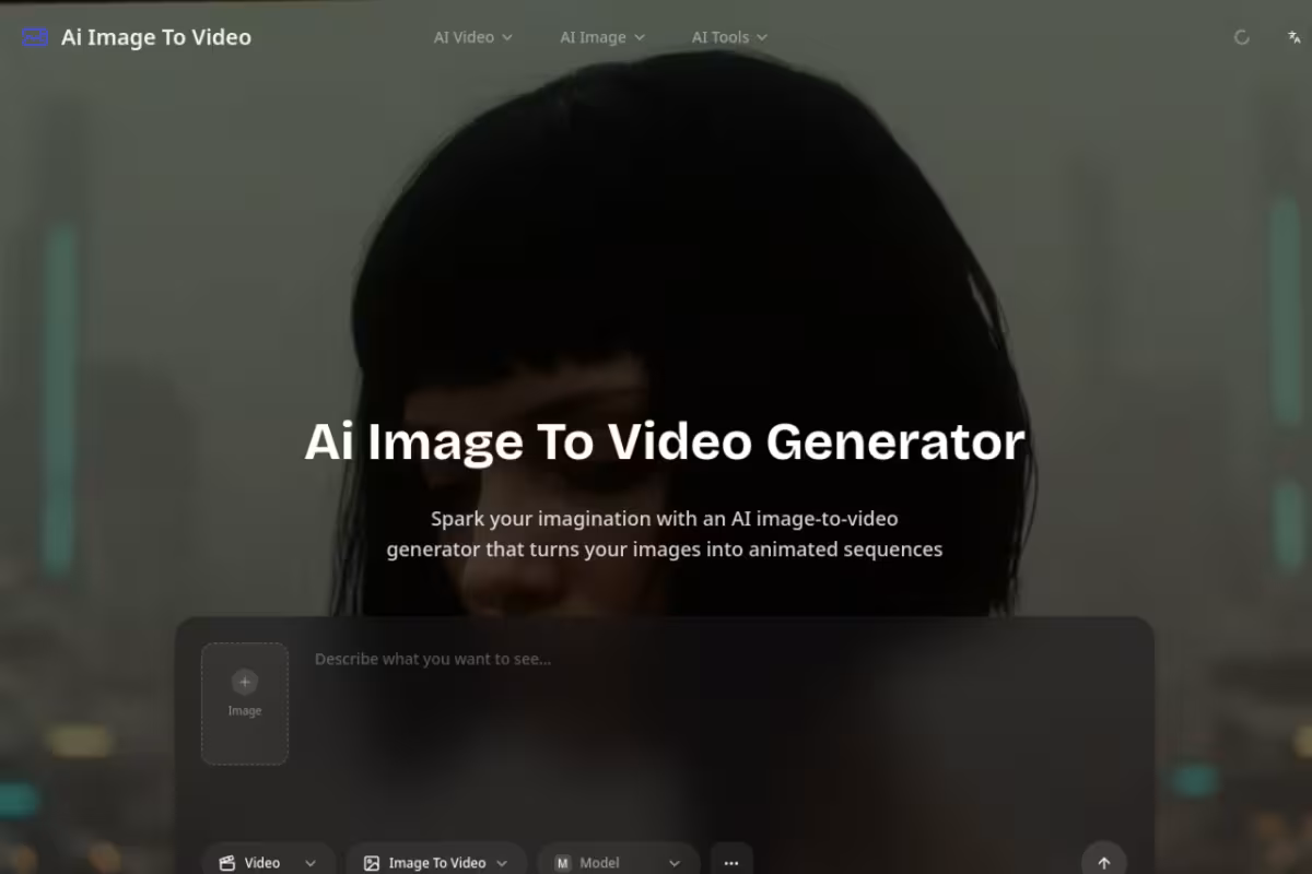 AI Image To Video Generator homepage screenshot