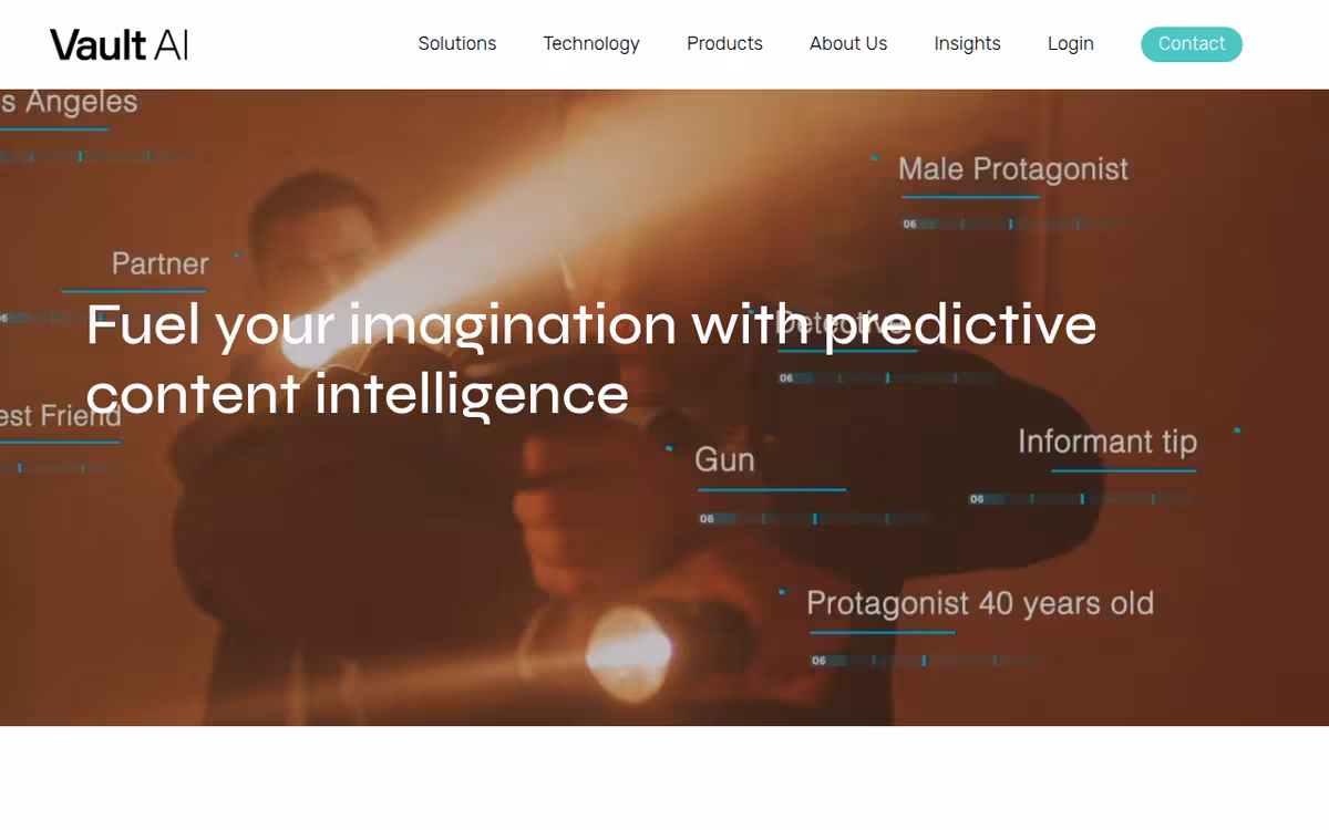 Vault AI homepage screenshot
