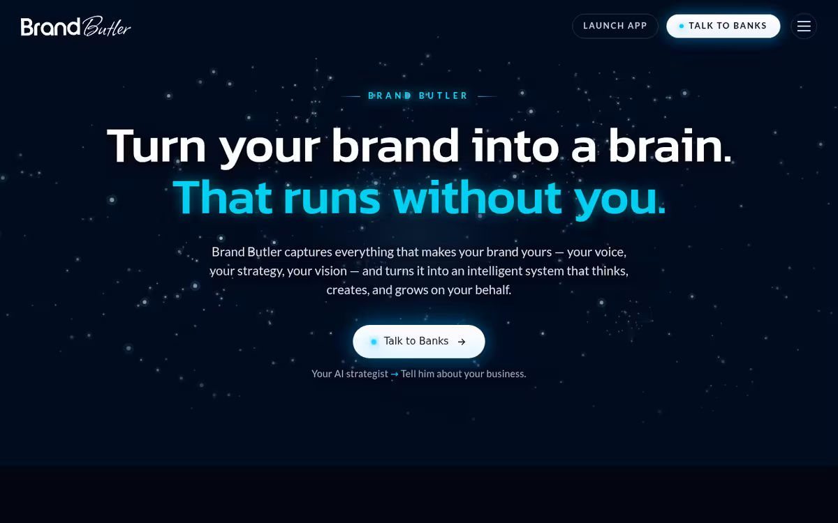 Brand Butler homepage screenshot