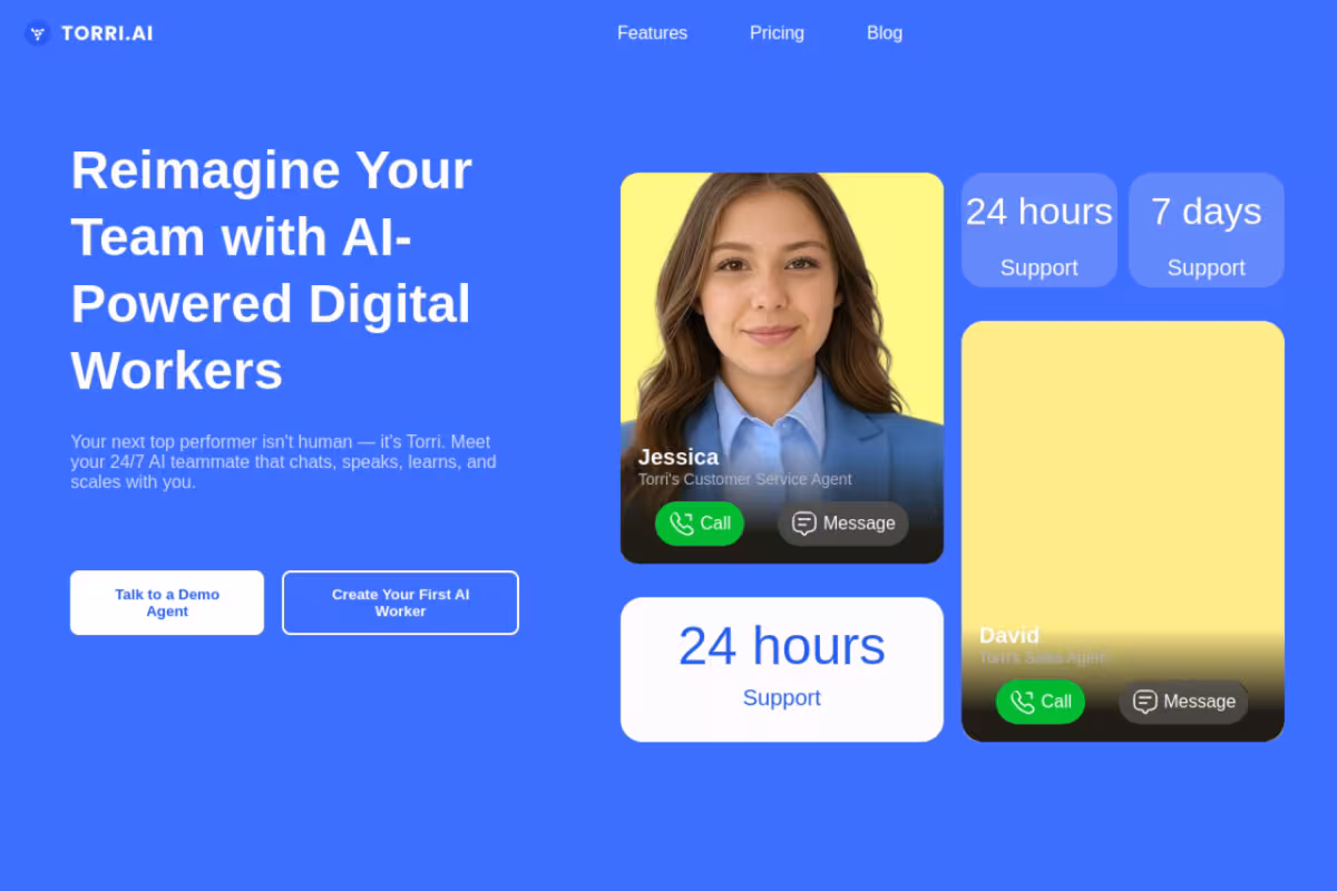 Torri.AI homepage screenshot