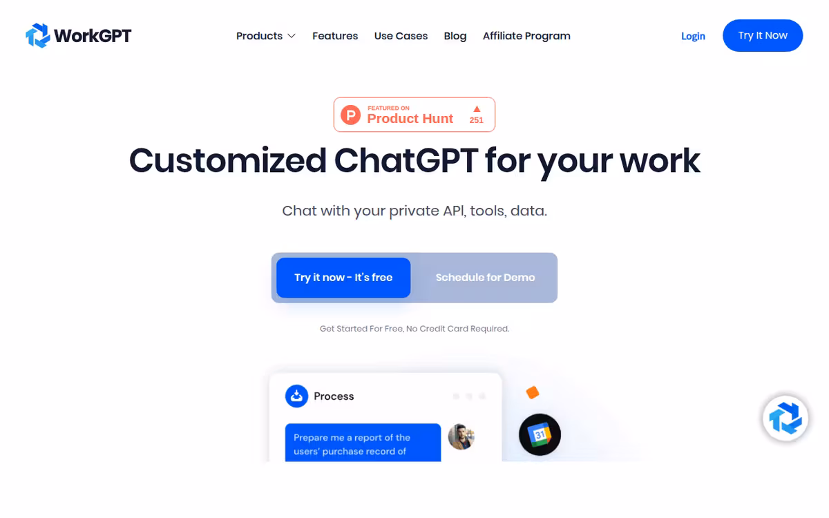 WorkGPT.us homepage screenshot