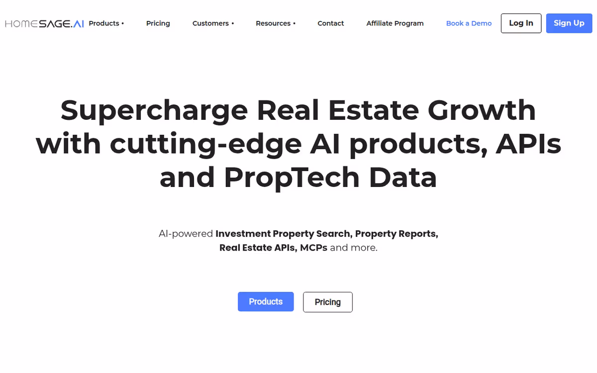 Homesage.ai homepage screenshot