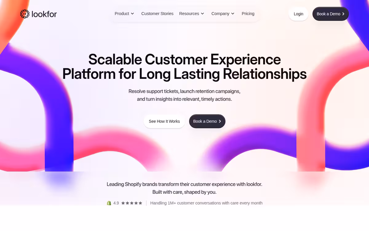 lookfor homepage screenshot