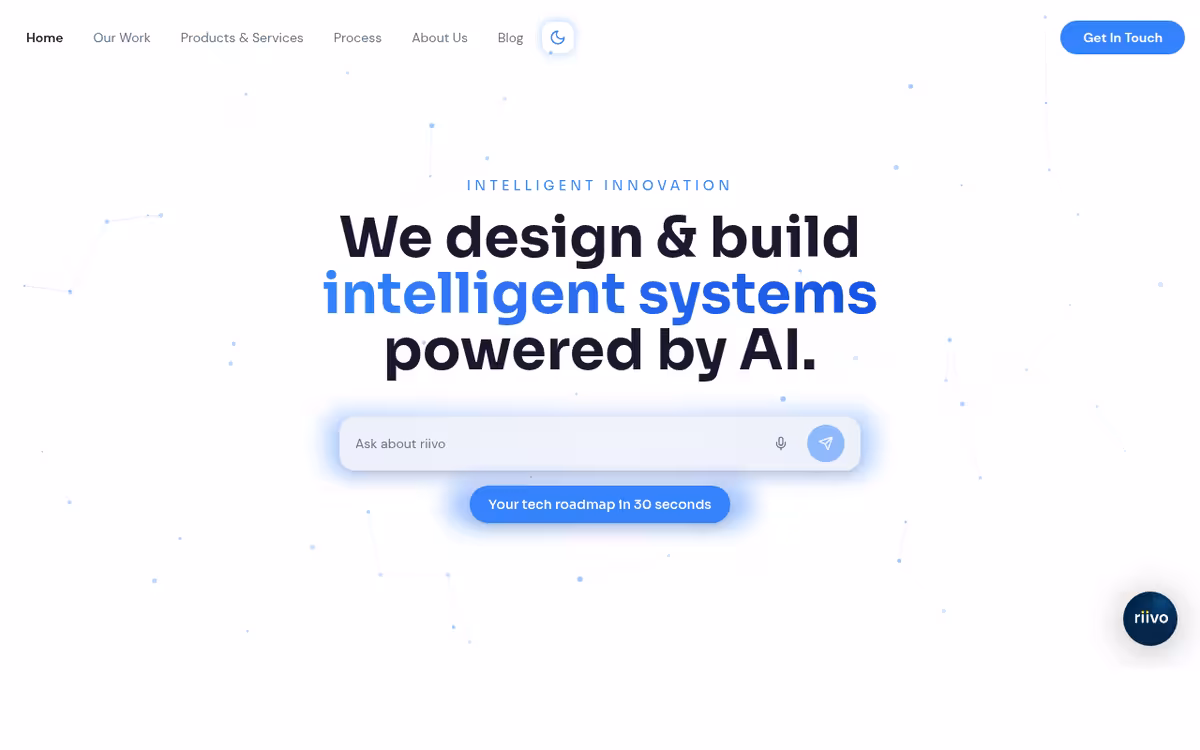 riivo.io homepage screenshot