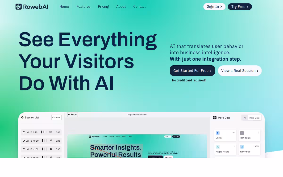 Rowebco homepage screenshot