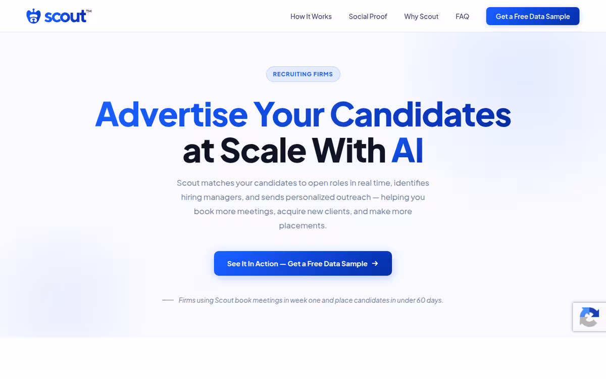 Scout homepage screenshot
