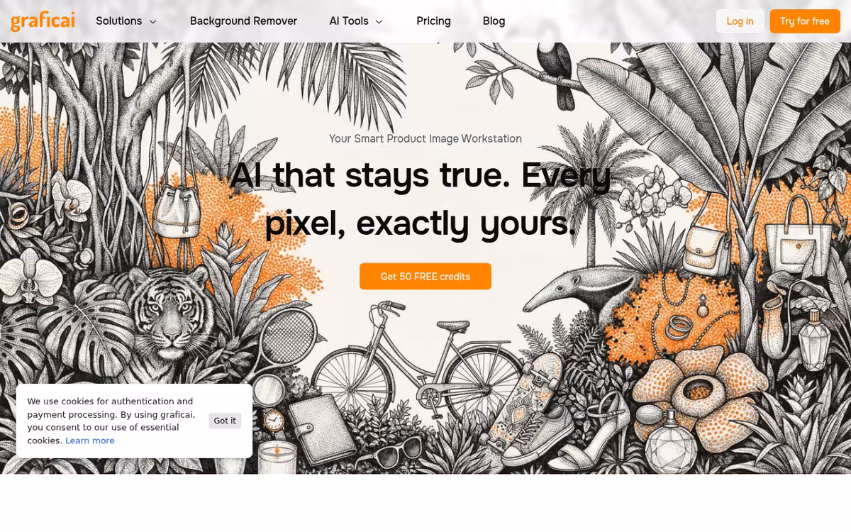graficai homepage screenshot