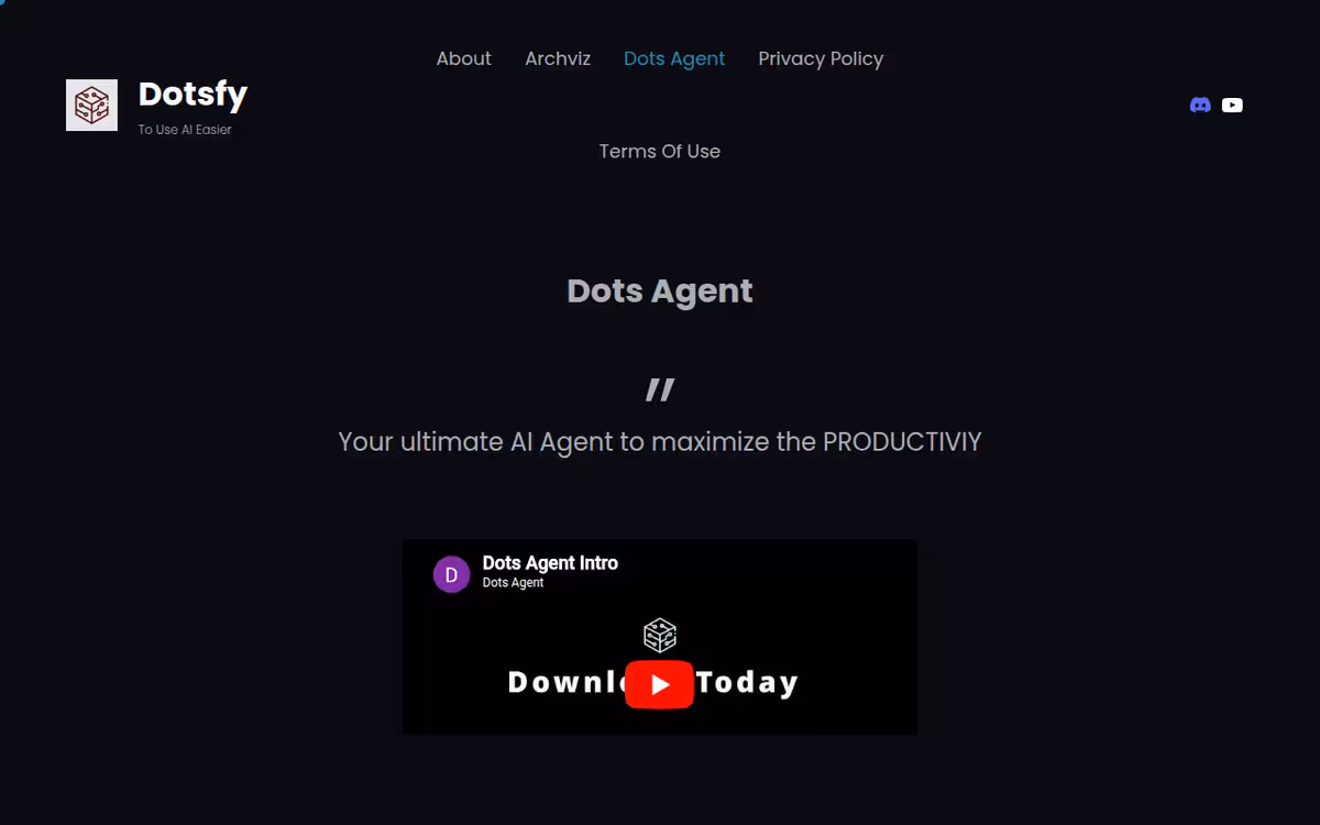 Dotsfy homepage screenshot