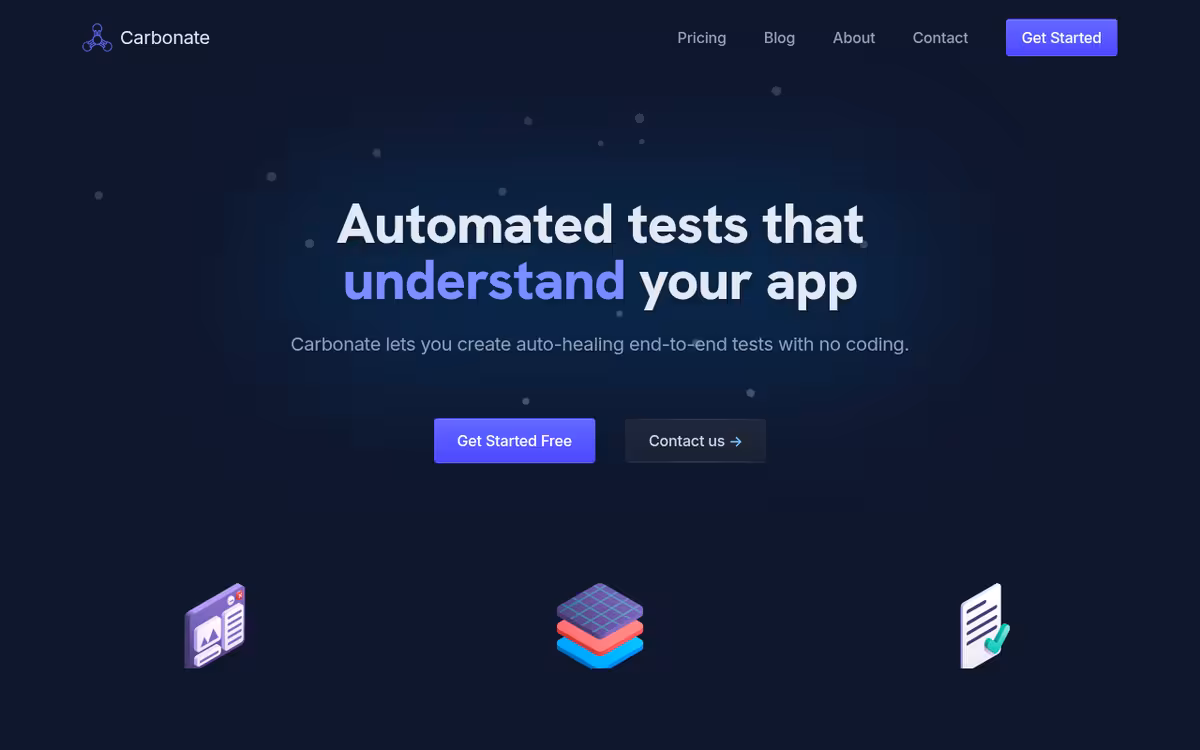 Carbonate homepage screenshot