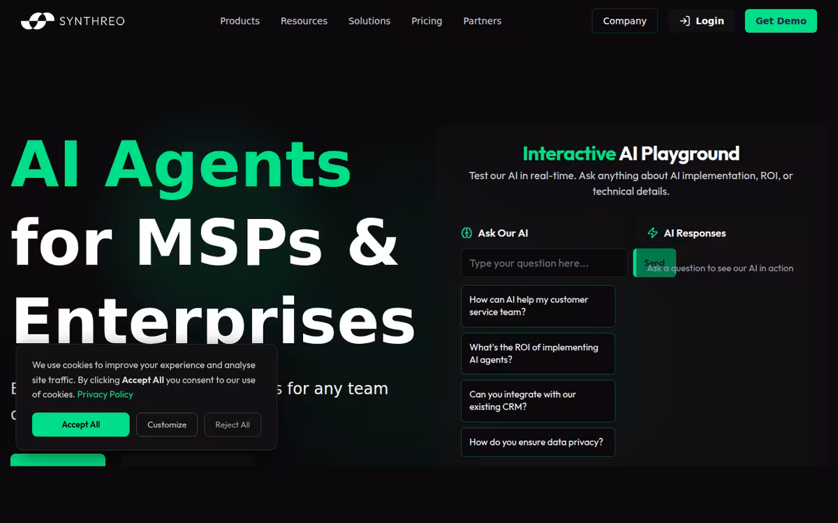 BotX homepage screenshot