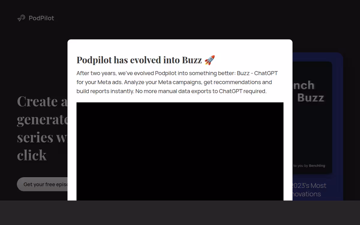 Podpilot homepage screenshot