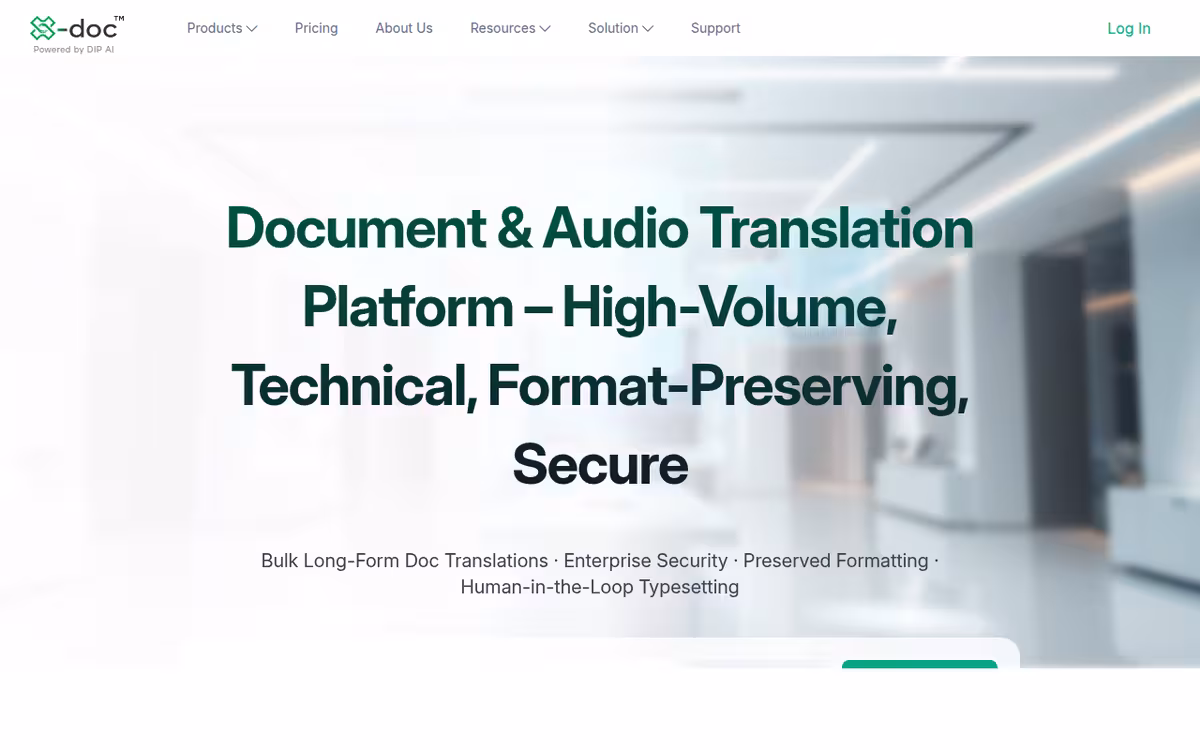 X-doc homepage screenshot