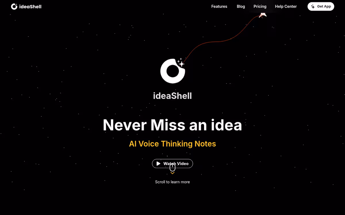 ideaShell homepage screenshot