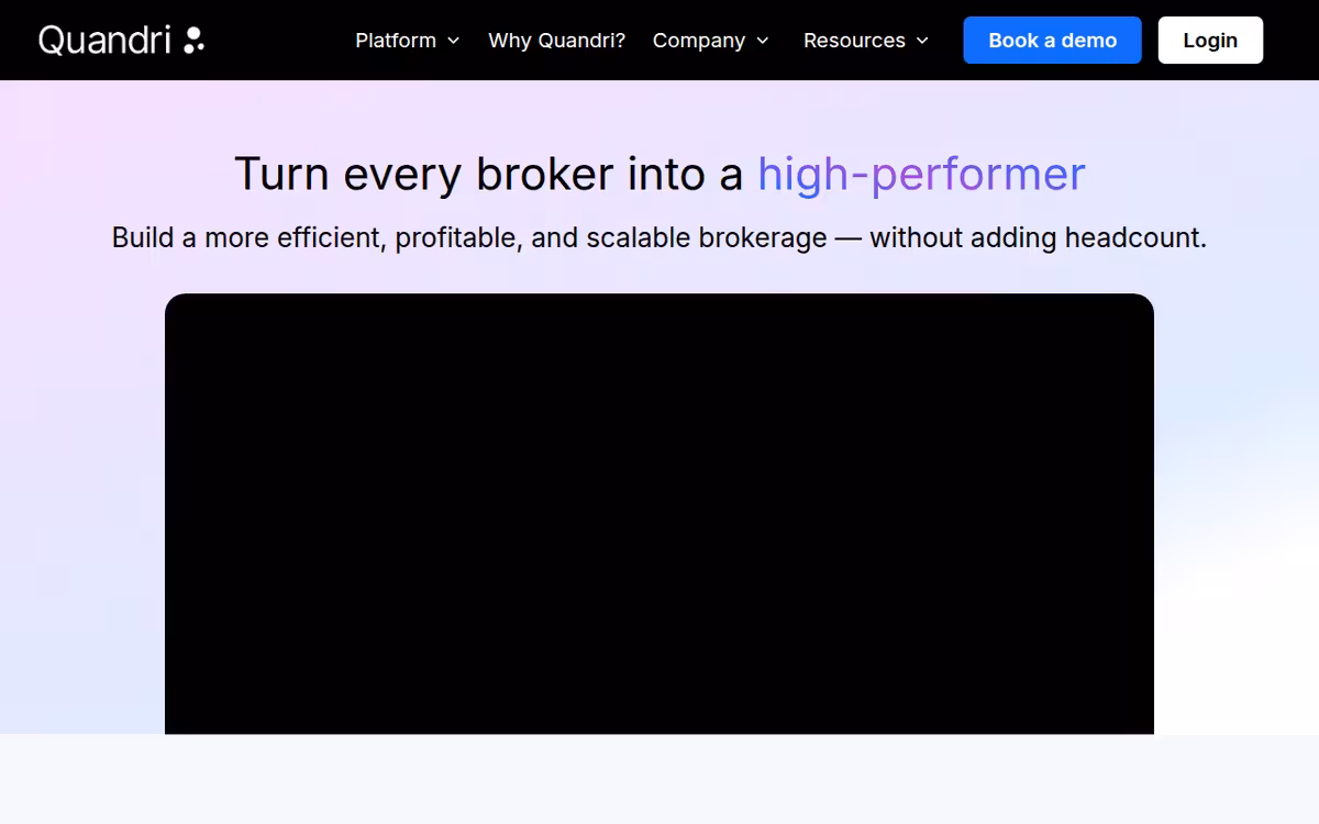 Quandri homepage screenshot