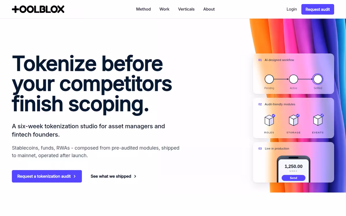 Toolblox homepage screenshot