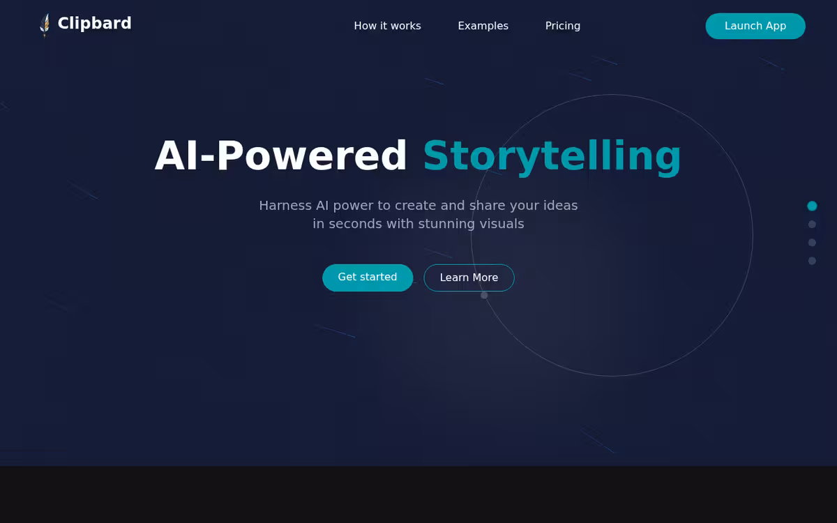 Clipbard homepage screenshot