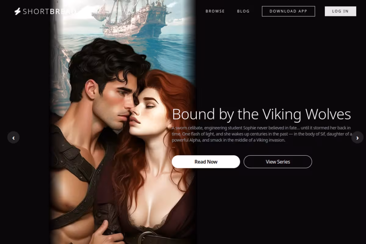 Shortbread homepage screenshot