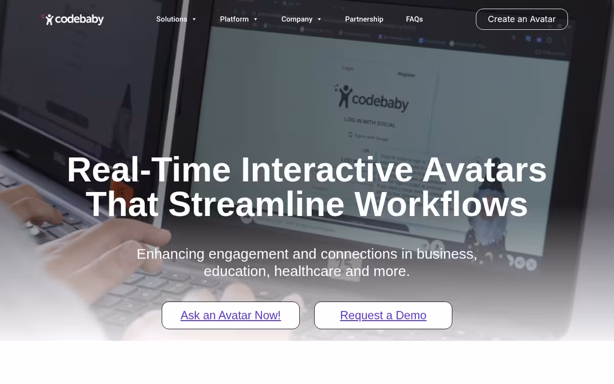 CodeBaby homepage screenshot