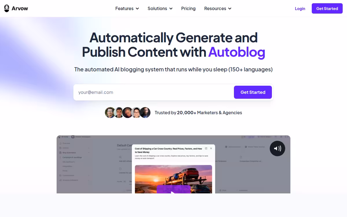 Journalist AI homepage screenshot