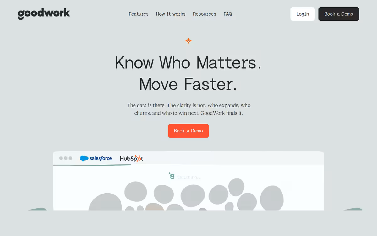 GoodWork homepage screenshot