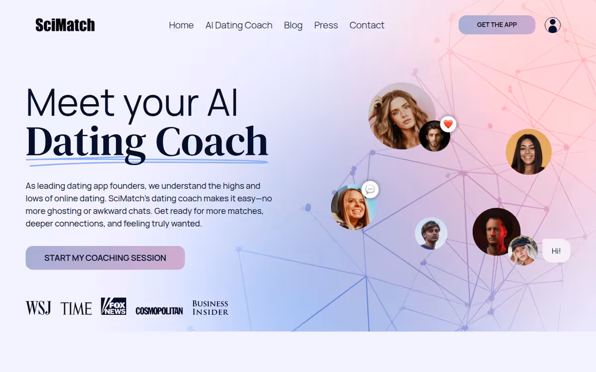 SCiMatch homepage screenshot
